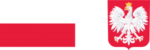 Biało-czerwona flaga Polski i polskie godło: biały orzeł w koronie na czerwonym tle.